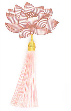 Rose gold lotus tassel