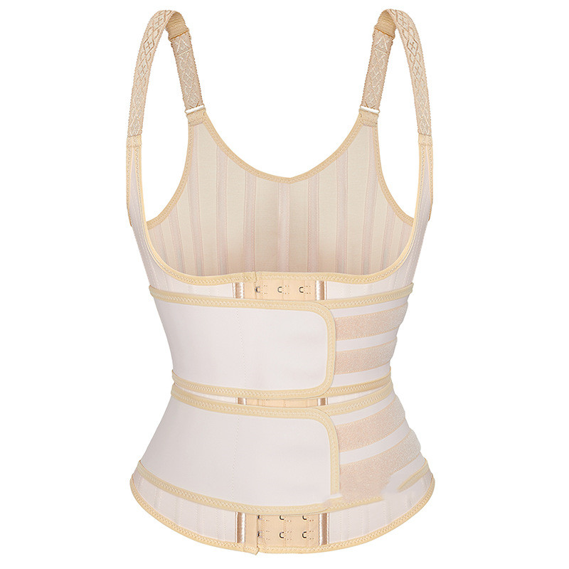 Sports Shaping Latex Body Shaping Top Double Velcro Skin Color - Shop at LoveMi