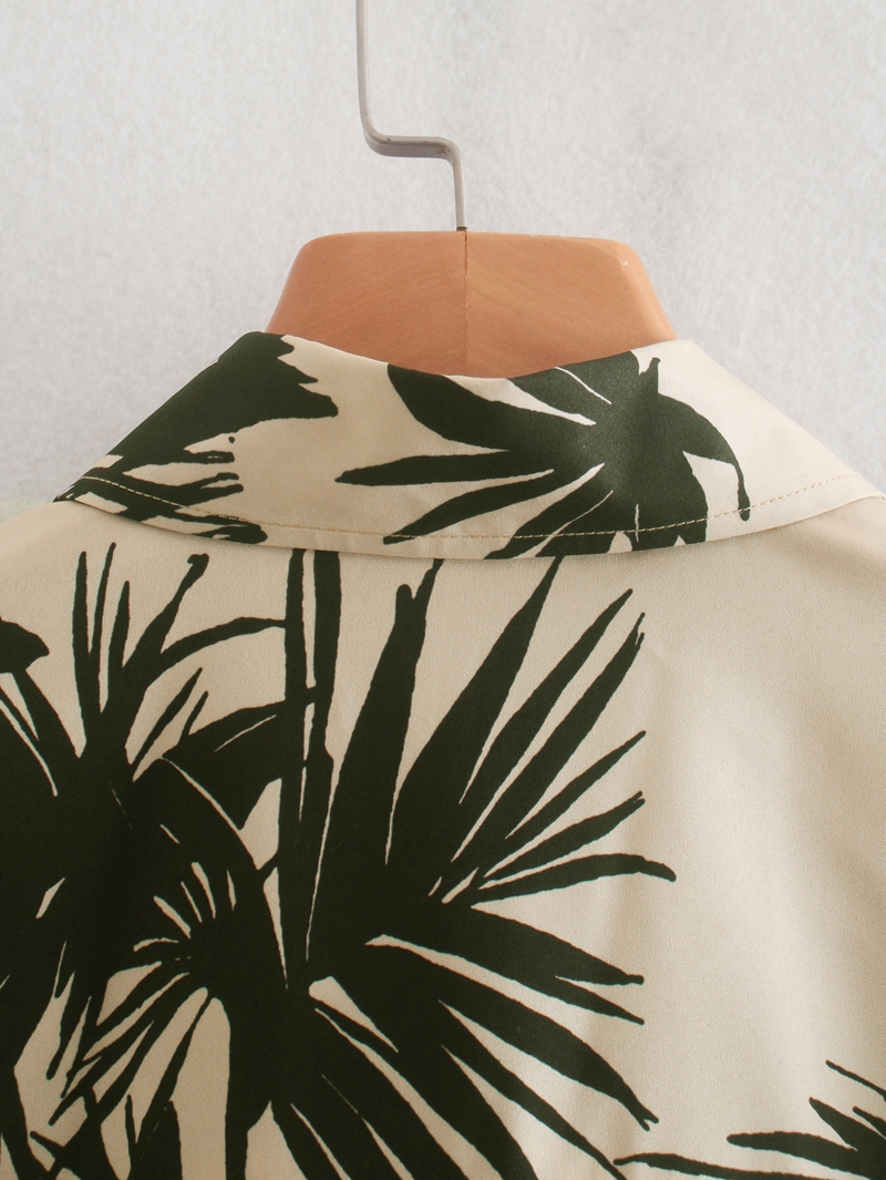 Amorous Printed Shirt Loose Long Sleeve Top