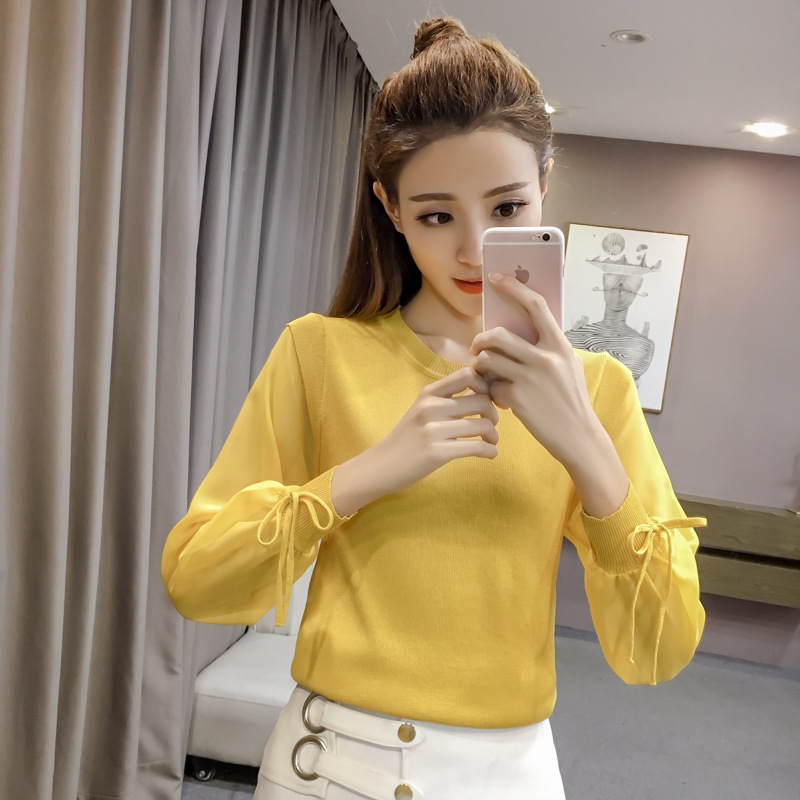 Long Sleeve Slim Fit All-match Sweater Women's Clothing