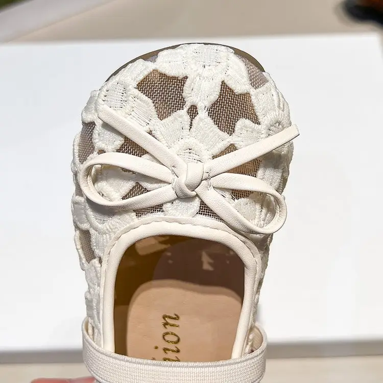 French Gentle Flat Mesh Single Shoe for Women