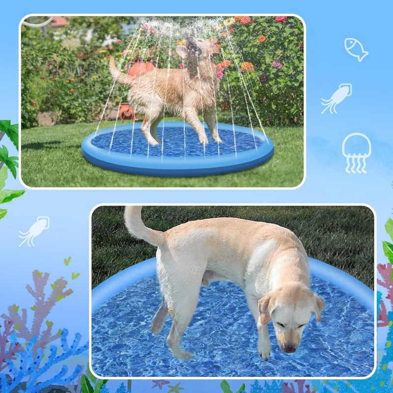 Kids Inflatable Water Spray Mat 170cm Outdoor Splash Play Sprinkler Pool Toy — image 10