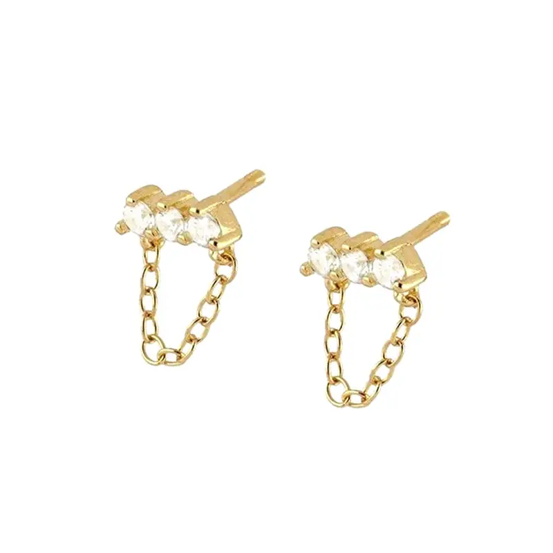 Women's Silver Needle Long Tassel Star Earrings