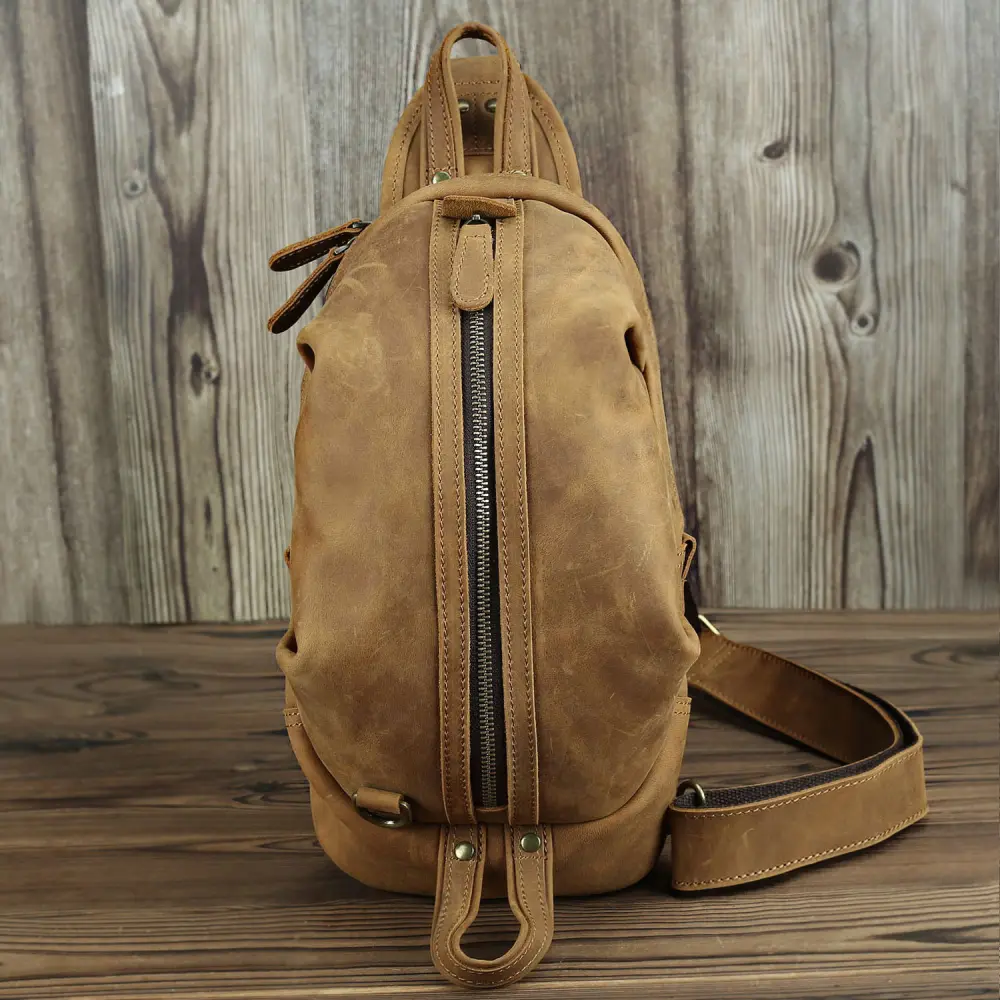 Large-capacity First Layer Cowhide Bag Retro