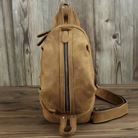 Large-capacity First Layer Cowhide Bag Retro