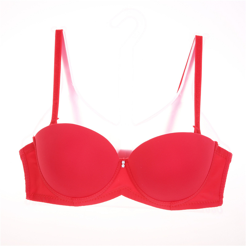 Title 6, Thick cup gathering half cup glossy girls bra. ...