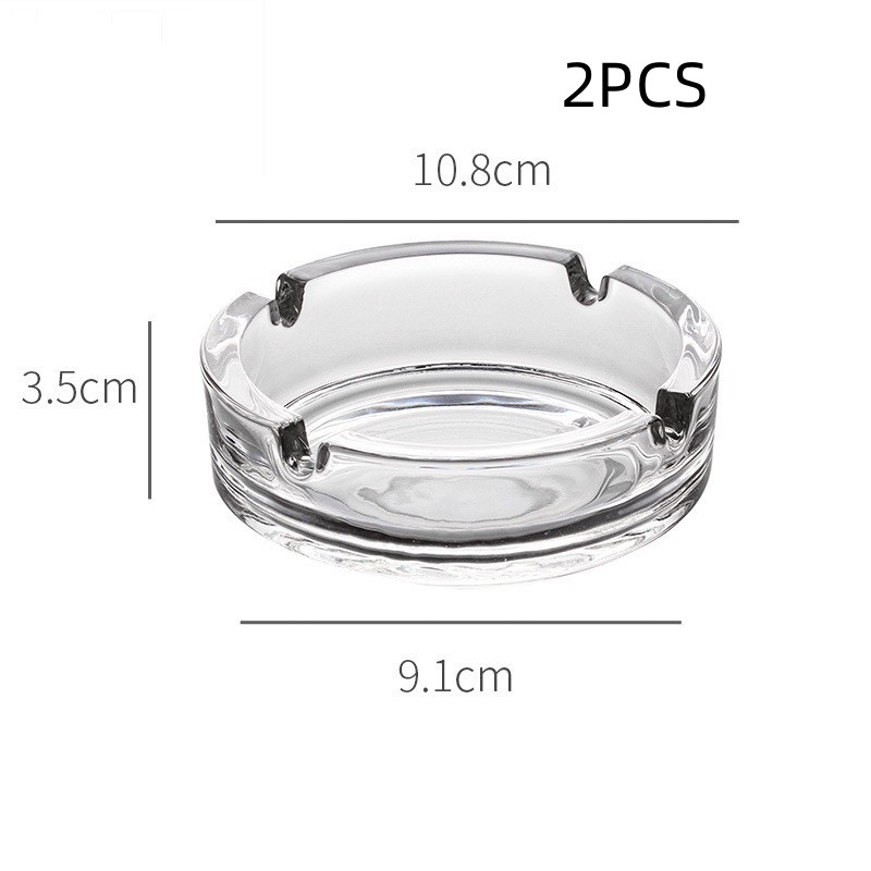 Title 4, Simple Transparent Round Glass Ashtray