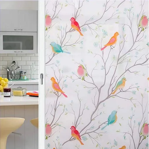 Color Printing Bird Opaque Window Film White - Shop at LoveMi