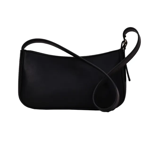 Wind Baguette Underarm Bag Design One shoulder Handbag Black - Shop at LoveMi