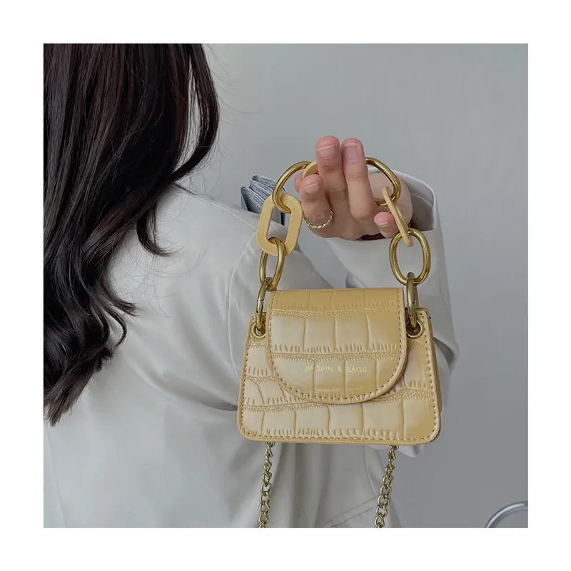Messenger Female Niche Design Lipstick Mini Bag - Yellow