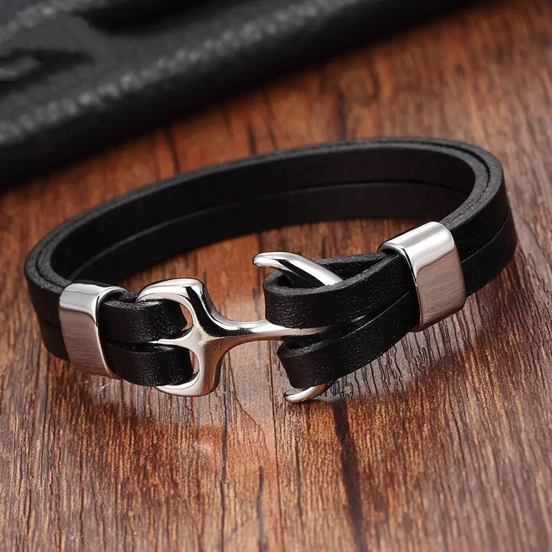 Men's Fashion Personalized Leather Bracelet