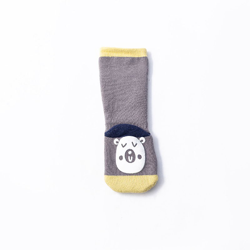 Thickened Children's Terry Floor Socks Cartoon Big Point