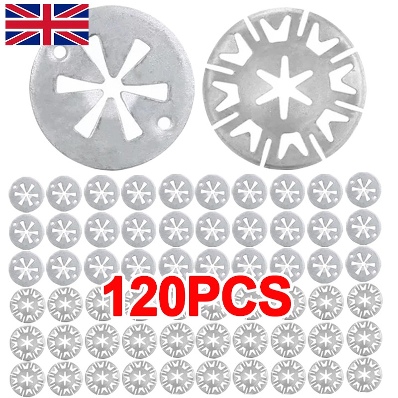 120 Pack Heat Shield Clips Car Exhaust Metal Locking Star Washers Fixing Auto HS — image 4