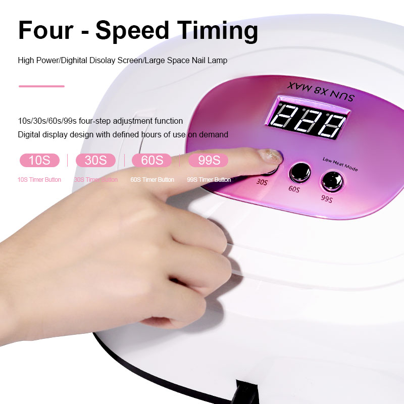 LED UV Lamp Nail Dryer 57 PCS LEDs Fast Drying Nail Gel Polish Manicure Gel Lamp With Motion Sensing LCD Display 6
