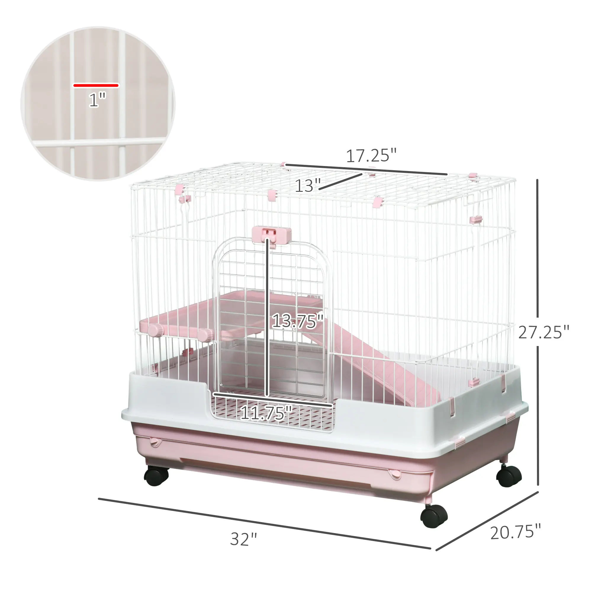 2-Level Small Animal Cage Rabbit Hutch