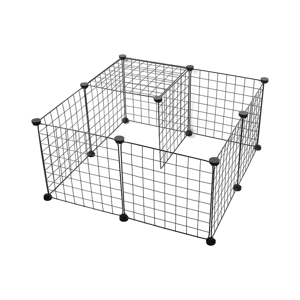 12 Panels Pet Dog Playpen Puppy Rabbits Play Pen Metal Wire Run Cage Crate Fence — image 9