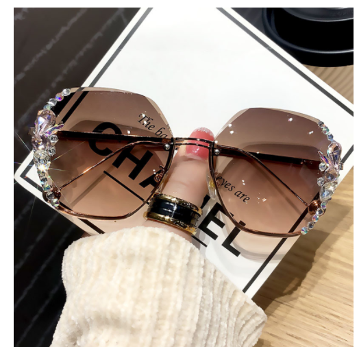 Title 3, Rhinestone Sunglasses Frameless Sun Protection ...