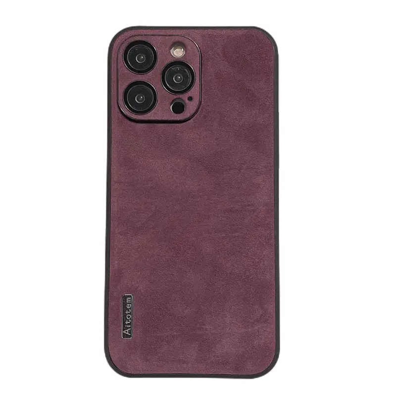 Suede Phone Case With Business Lens Film For Anti Drop Protection