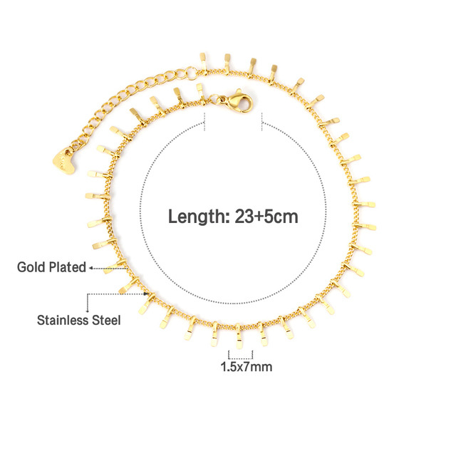 Title 13, Stainless Steel Anklet Chain Foot Ornaments Fem...