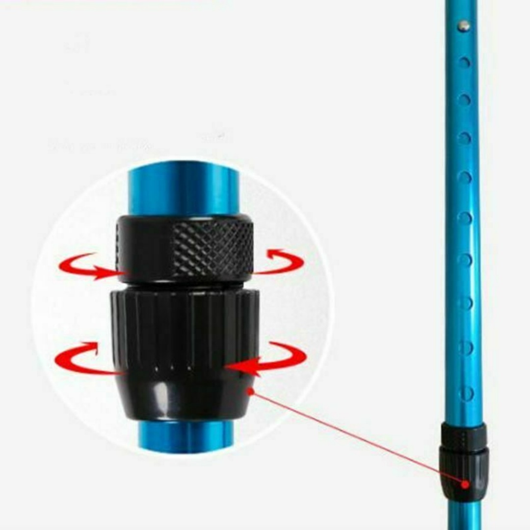 1X Height Adults Foldable Heavy Duty Walking Forearm Crutch Stick Aluminum Alloy
