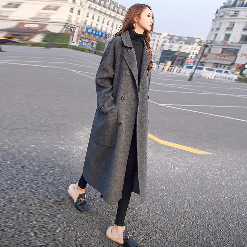 Woolen Coat Mid-length Over The Knee