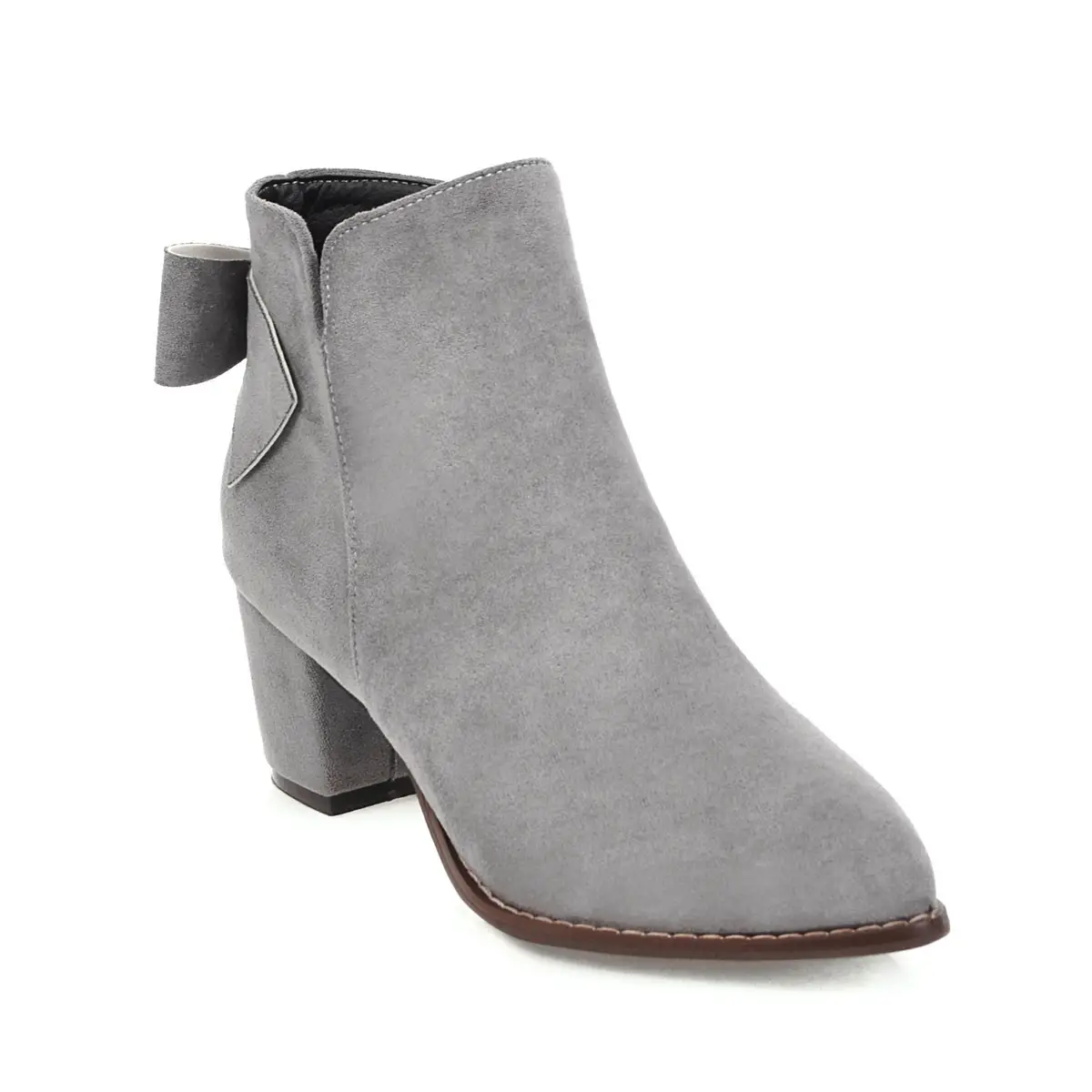 Fashion All Match Women's Thick Heel Side Zipper