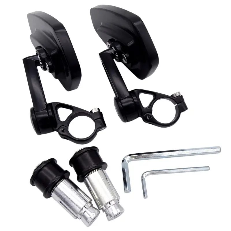CNC Handlebar Rearview Modified Reversing Reflector With White Glass
