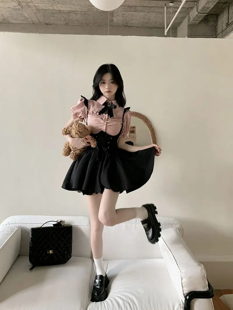 Hot Girl Sleeveless Lace-up Waist-controlled Slimming Shirt