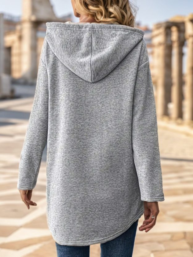 Ladies' Solid-color Long-sleeved Sweatshirt