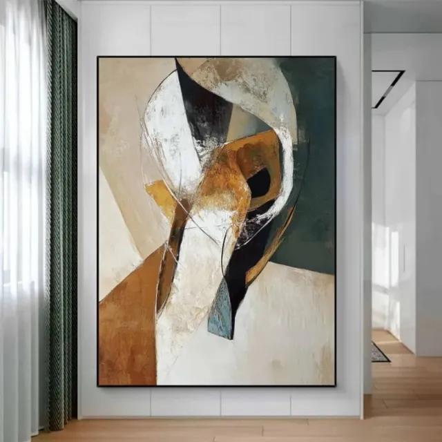 Abstract Handmade Oil Painting Wabi Sabi Textured Hand Painted Painting Wall Art Minimalist Canvas For Home Decor No Frame Without Inner Frame - Shop at LoveMi