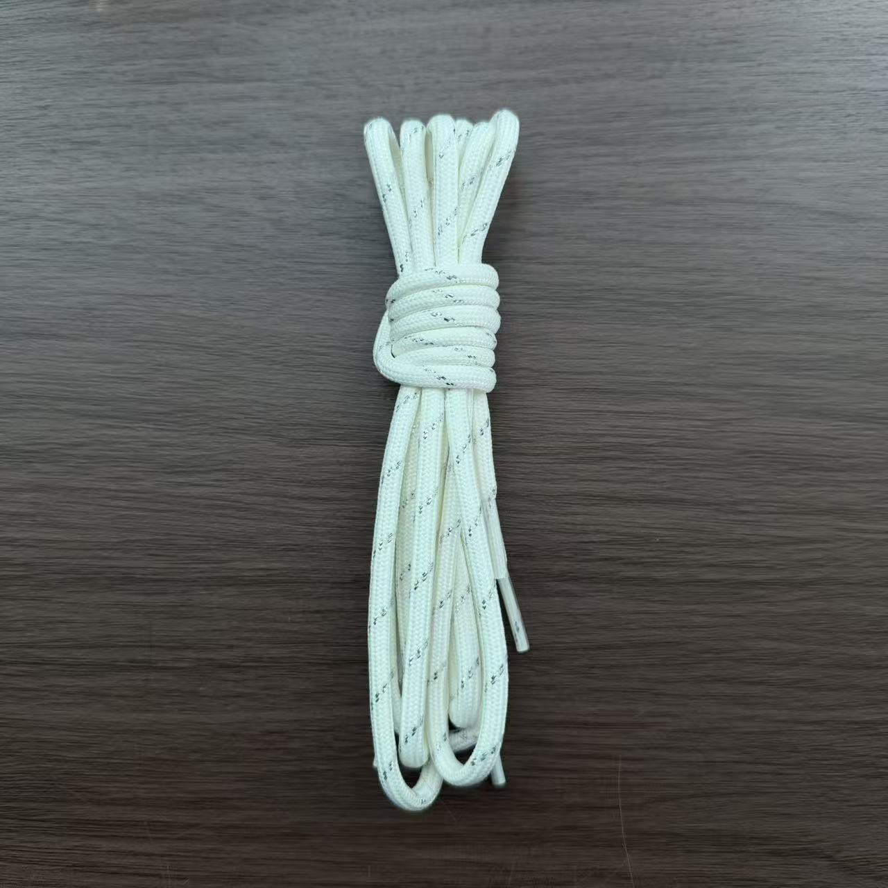 Round Nylon Silver Thread Shoelaces