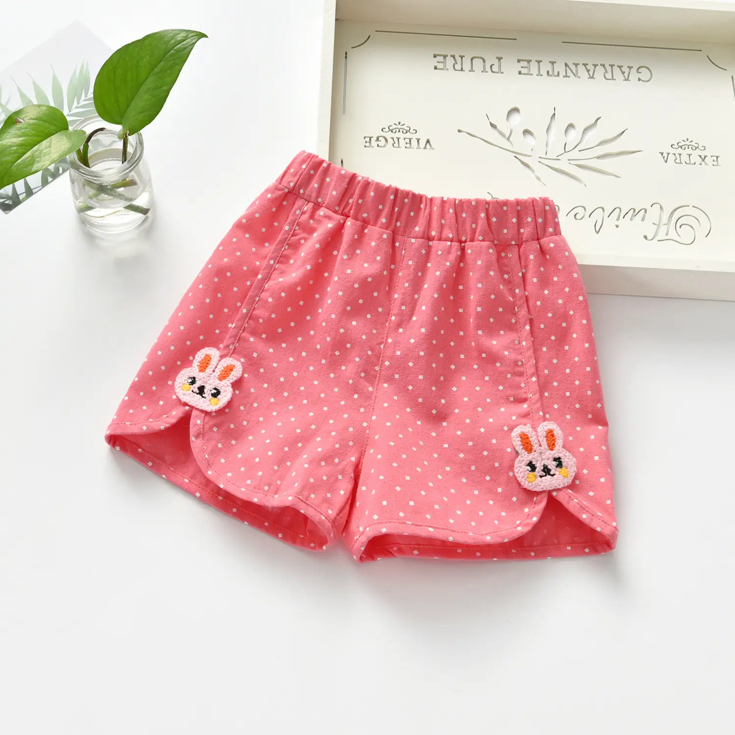Children's Girls Loose Polka Dot Western Style Casual Shorts