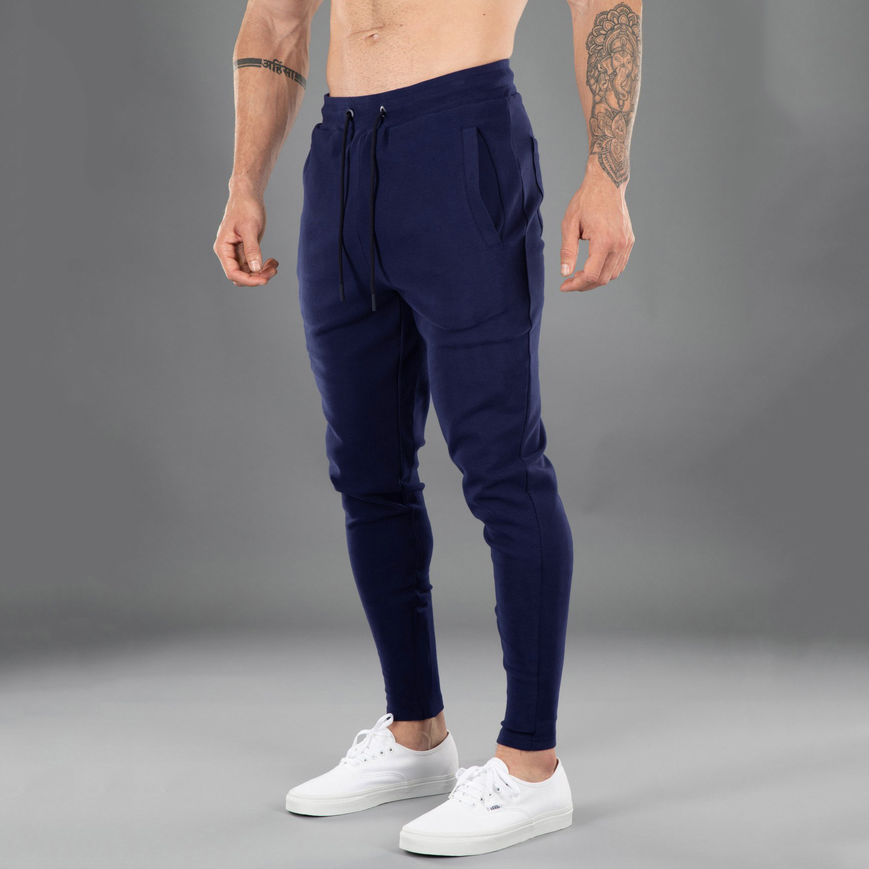 Running Workout Cotton Slim Fit Stretch Trousers