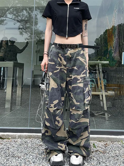 Loose Casual Wide Leg Mop Pants