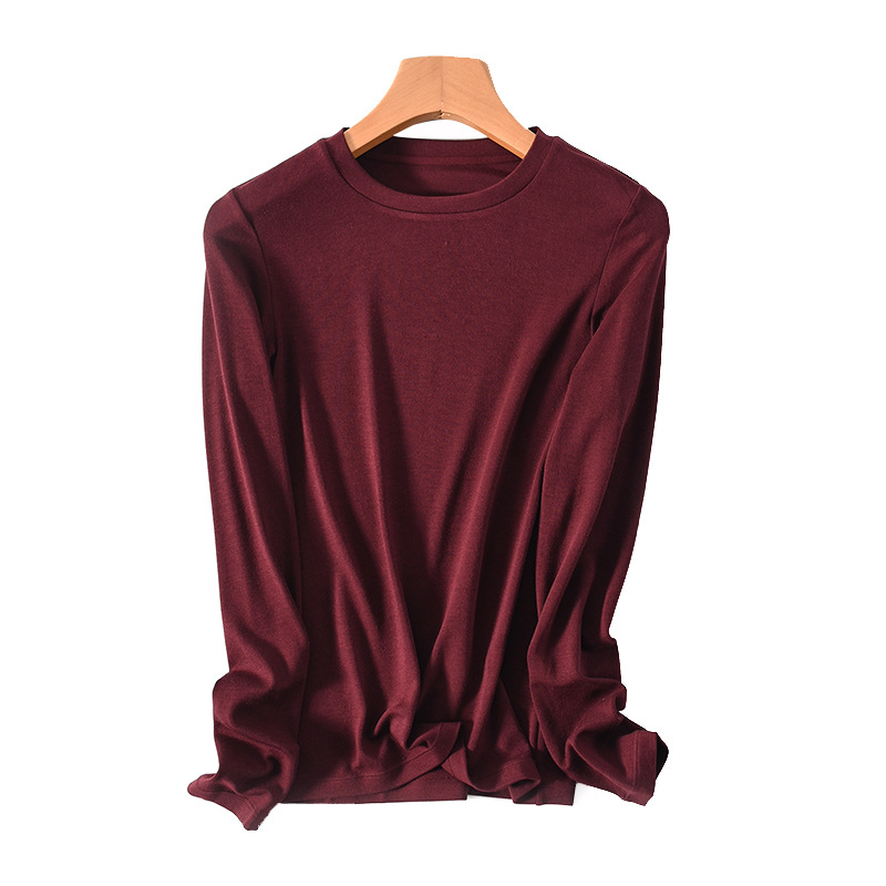 Purple round neck