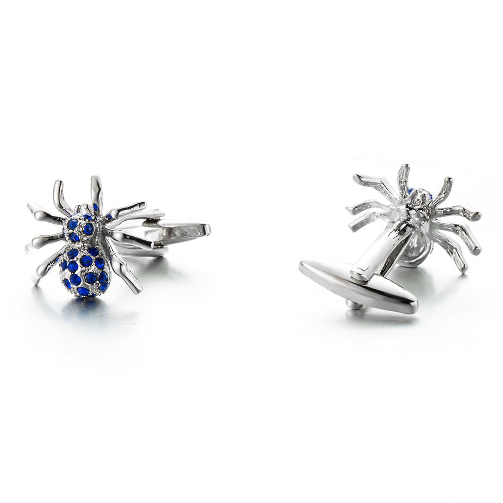 Title 3, Blue Crystal Spider Shape Cufflink