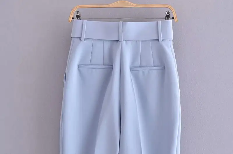 Summer New Style Simple And Fashionable Long Pants With Belt