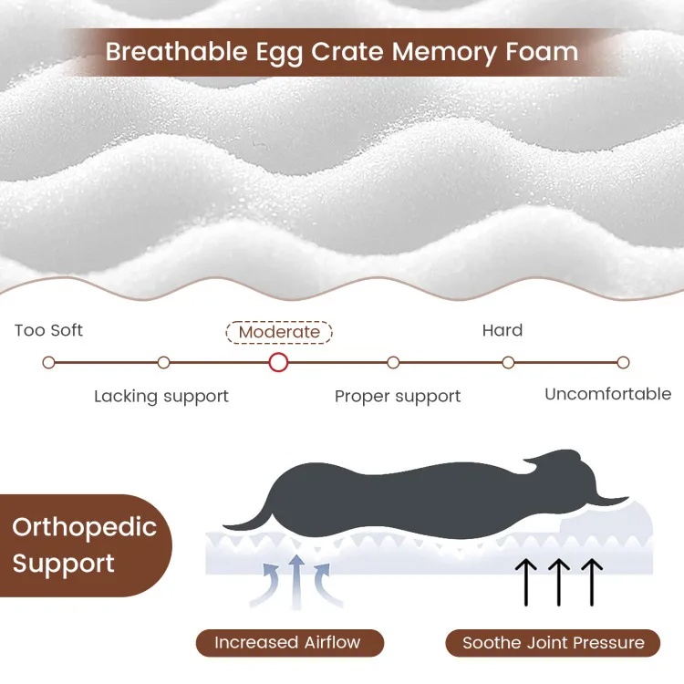 Orthopedic Dog Bed With Memory Foam Support For Large Dogs — foto 8