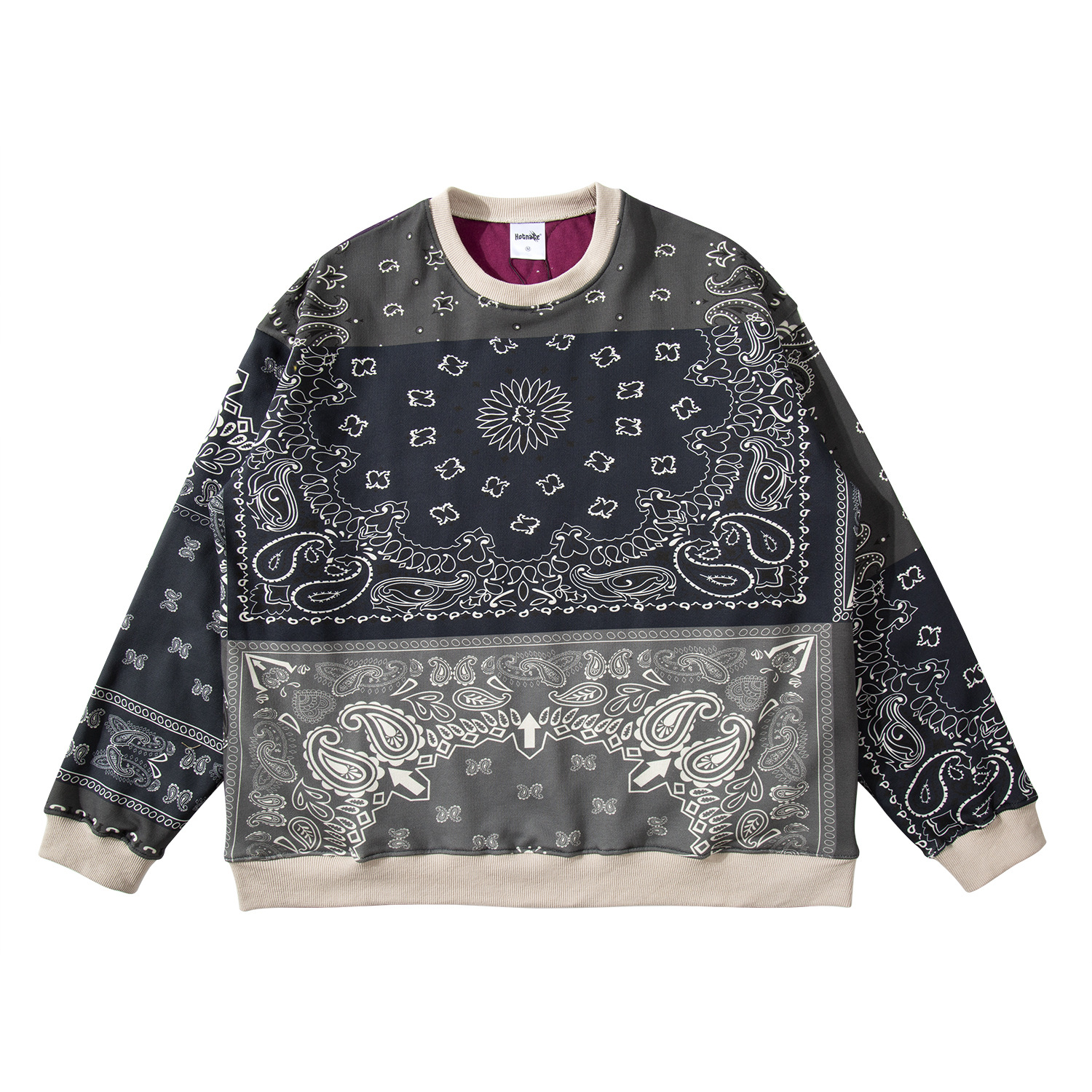 Title 1, Maglione trapuntato pullover girocollo hip-hop ...