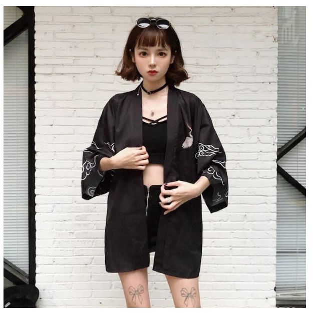 Fashion Harajuku Antique Three-quarter Sleeve Trench Coat