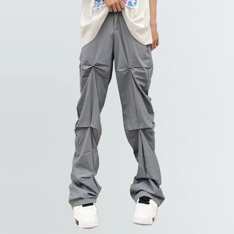 Trendy Pleated Casual Trousers Fried Street Loose Far Same Style Overalls