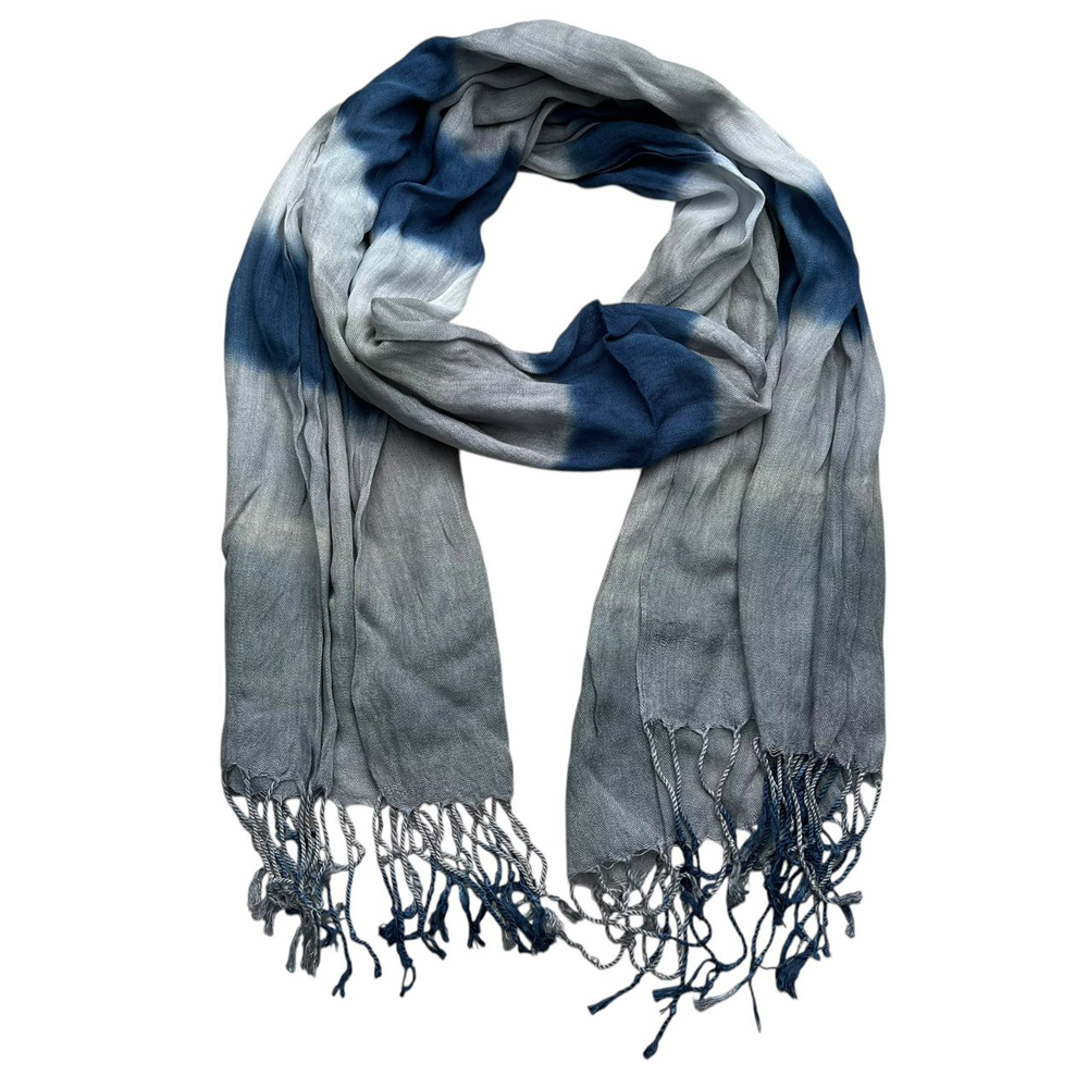 2pcs Navy Printed Viscose Scarf ,Versatile Everyday Scarf ,Pairs With All Casual Outfits,Office Appropriate Subtlety For Women Men