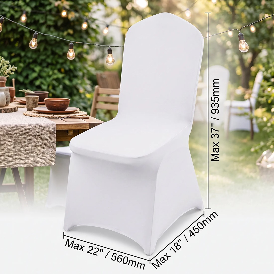 1PCS Stretch Spandex White Folding Chair Covers Gorgeous Formal Chairs UK