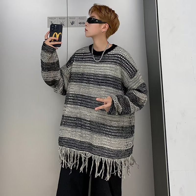 Men's And Women's Same Spring And Autumn Idle Style Loose Casual Long Sleeves Knitwear - Image 5