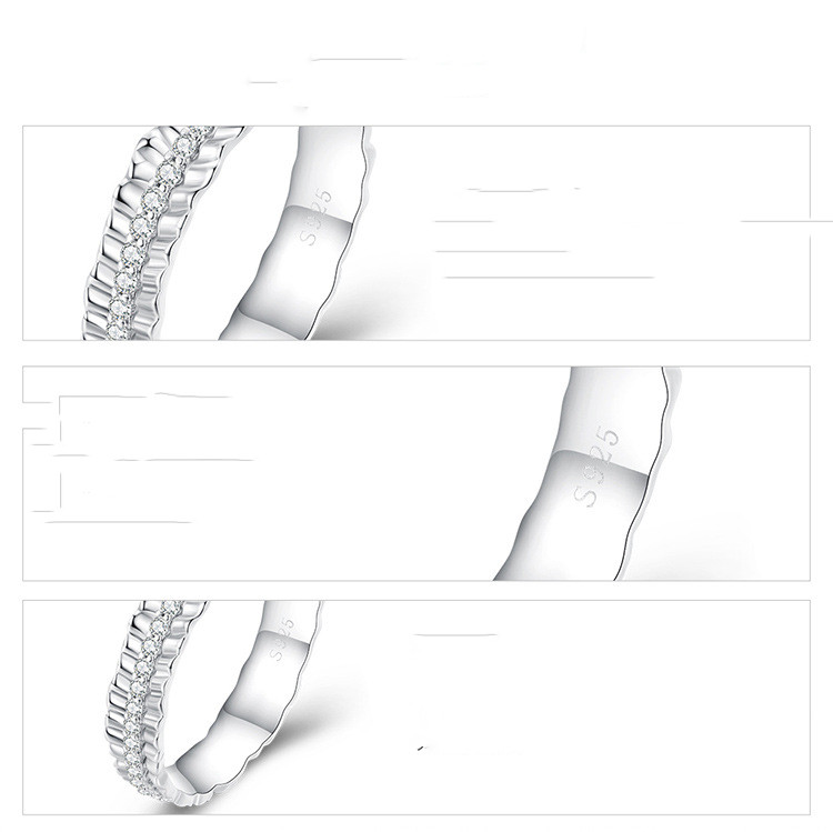 S925 Silver Lace Ring Elegant And Dignified Fold