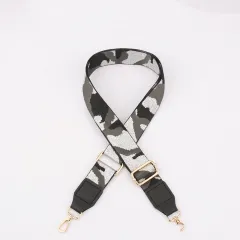 New Camouflage Webbing Thickened Wide Adjustable Bag Accessories - Camouflage Silver Black Grey - View 1
