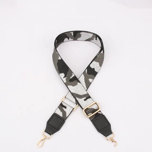 New Camouflage Webbing Thickened Wide Adjustable Bag Accessories Camouflage Silver Black Grey - Shop at LoveMi
