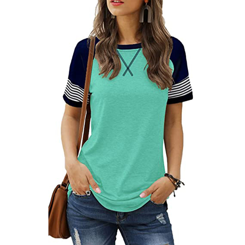 Title 6, T-shirt casual da donna a maniche corte con cuc...