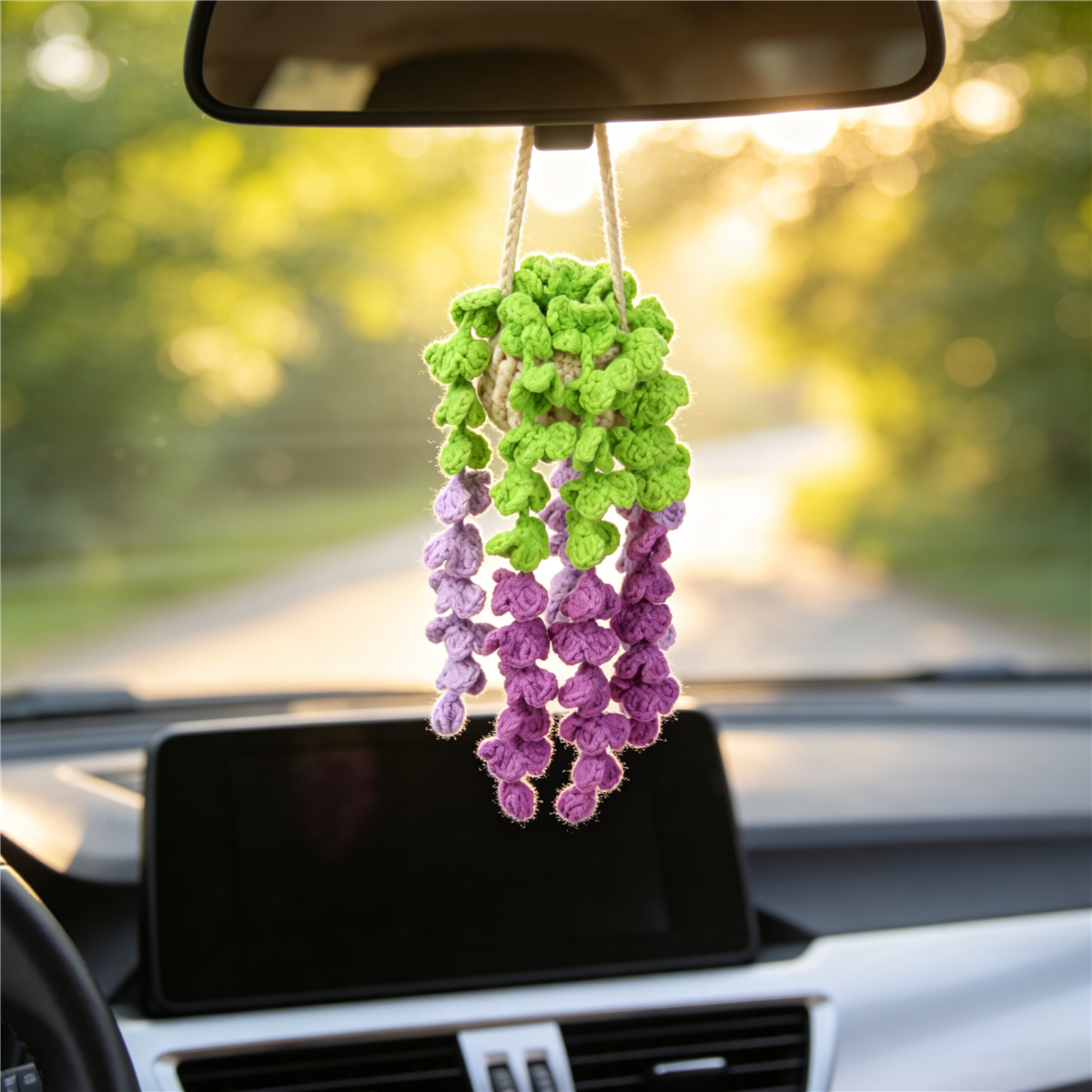 Crochet Hanging Wisteria Ornament, picture 2 of 4