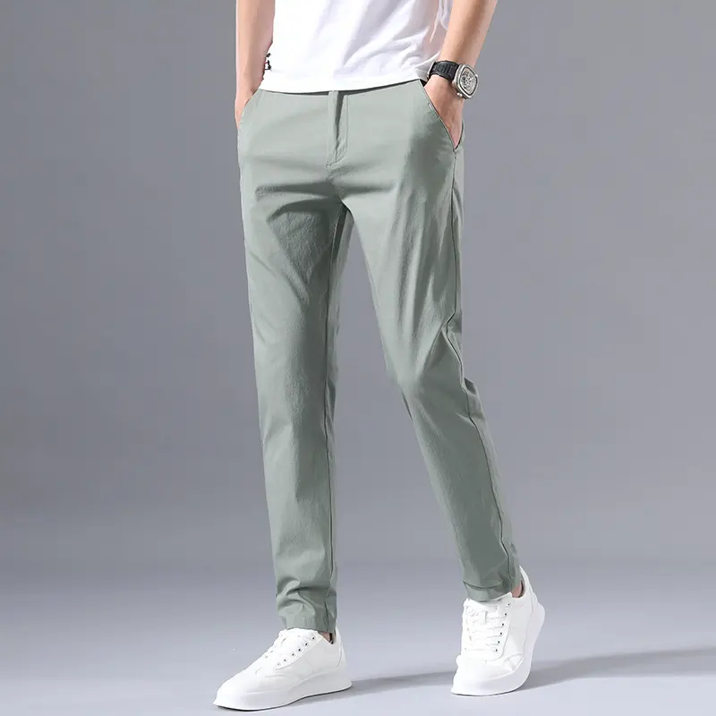 Summer Pants Men's Thin Casual Ice Silk